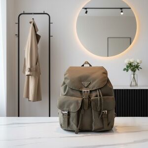 Prada Brown and Gold Accent Bag